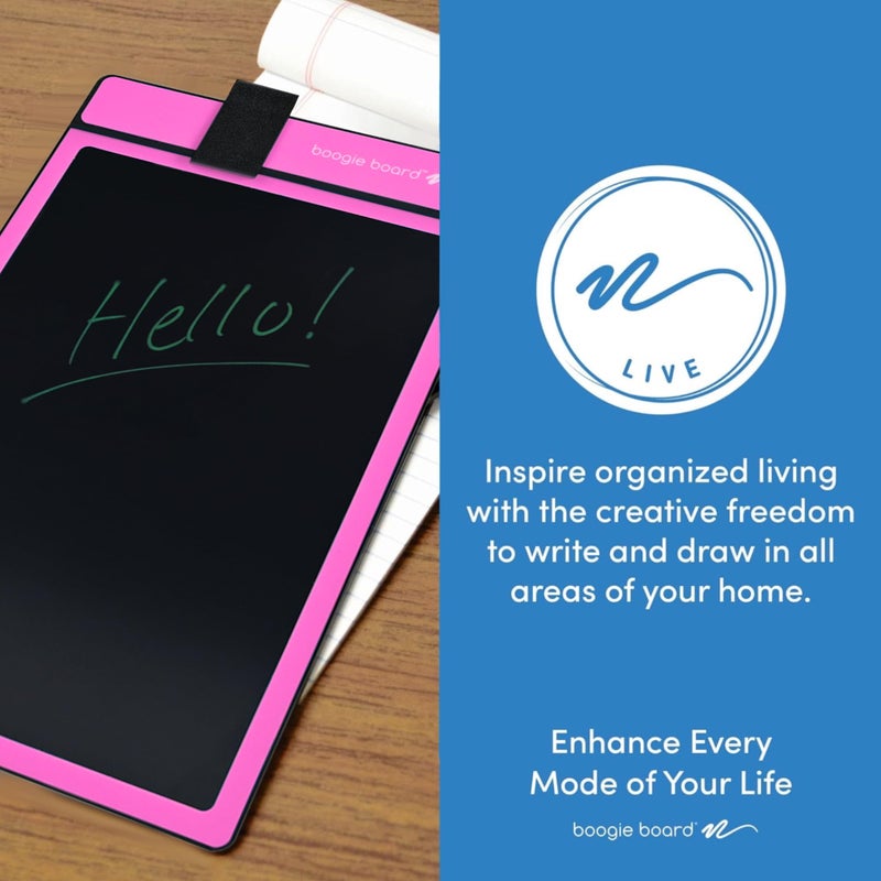 Boogie Board Basics Reusable Writing Pad - Digital Drawing Tablet, LCD Writing Pad with Instant Erase, Includes Stylus Pen - Image 4